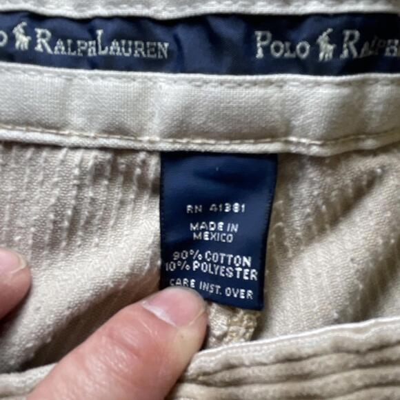 Lauren  Ralph Lauren Corduroy Pants Mens Size M Regular Fit Light Brown Chino - Picture 10 of 16